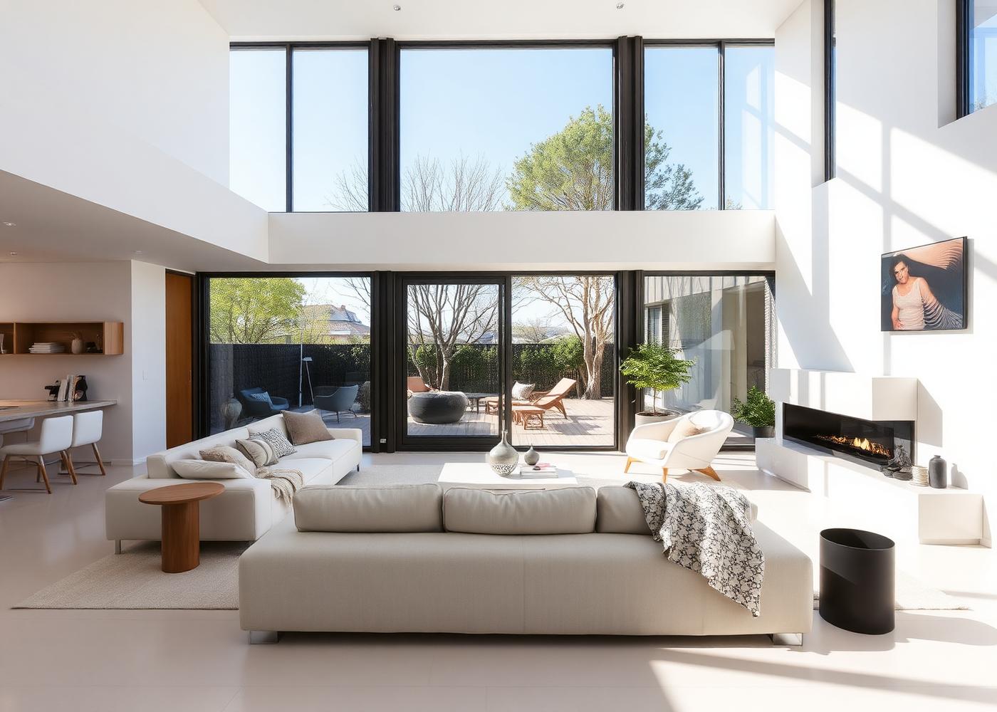 Bright, freshly cleaned villa living room